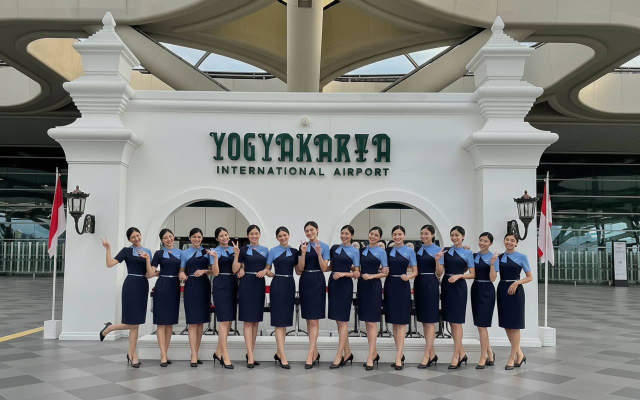 sekolah pramugari visit airport